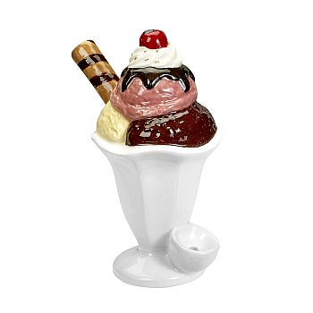 [FASH-05984] FASHIONCRAFT CERAMIC ICE CREAM SUNDAE PIPE #88141