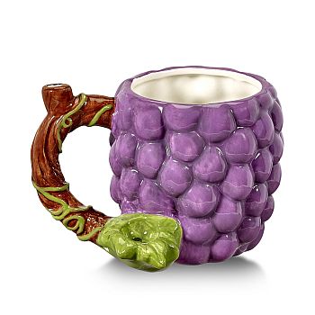 [FASH-05992] FASHIONCRAFT CERAMIC GRAPE PIPE MUG #88152