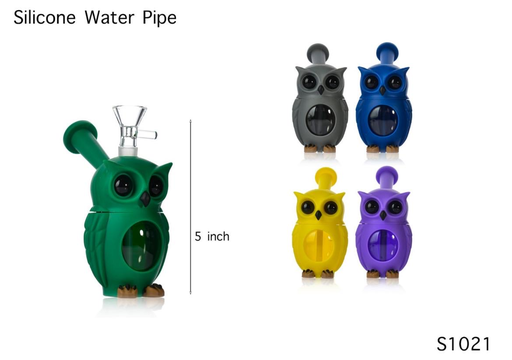 [Temp-HAM-003770] OWEL SILICONE WATER PIPE #RS1021 ASSORTED COLORS