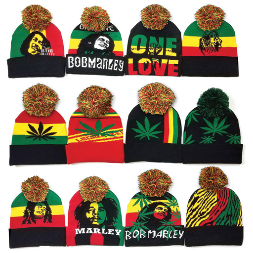 [Temp-HAM-003923] POMPOM SKULL CAP ASSORTED COLORS 12CT BAG