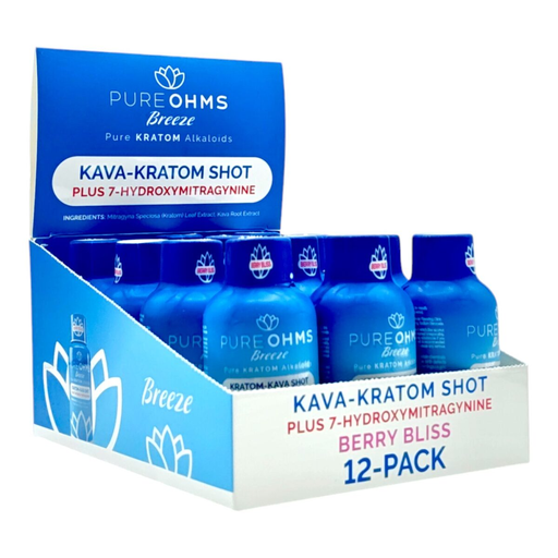 [Temp-HAM-004010] PURE OHMS BREEZE 7-HYDROXY KAVA KRATOM SHOTS BOX OF 12