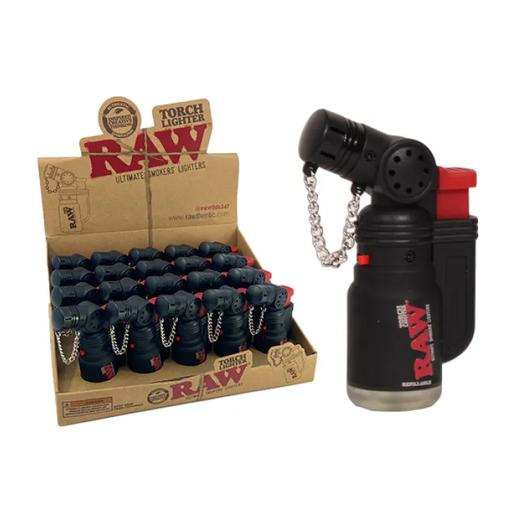 [Temp-HAM-004075] RAW HAZMAT BLACK TORCH LIGHTER BOX OF 20