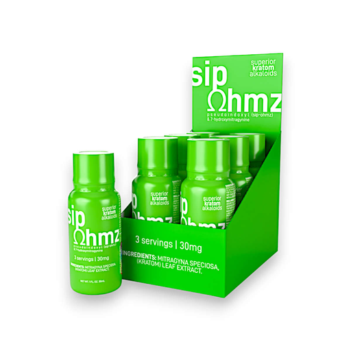[Temp-HAM-004342] SIP OHMZ 30MG PSEUDO + 7-HYDROXY KRATOM SHOTS BOX OF 6