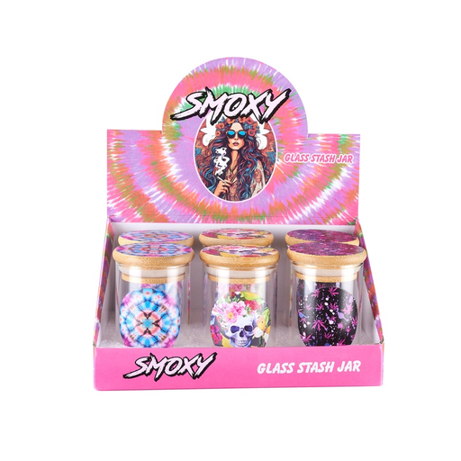[Temp-HAM-004460] SMOXY GIRL GLASS STASH JAR #SG301D BOX OF 6
