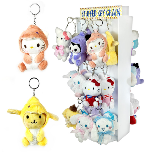 [Temp-HAM-004581] STUFFED KEY CHAIN #NV-KC-STU-48DT2 TWO SIDE PRE-FILLED DISPLAY OF 48