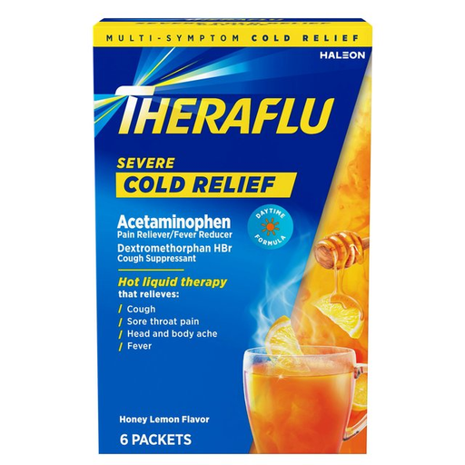 [Temp-HAM-004649] THERAFLU SEVERE COLD RELIEF HONEY LEMON PACKETS BOX OF 20
