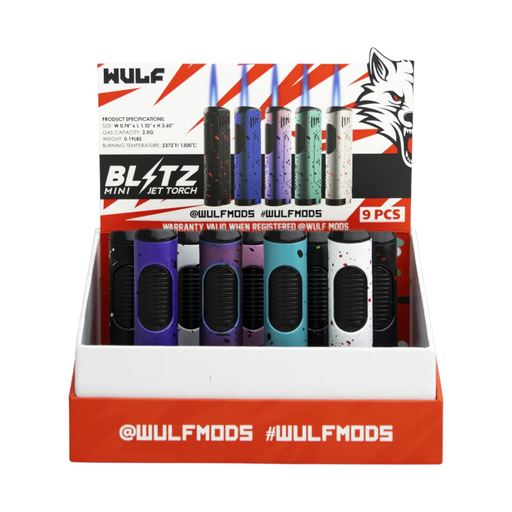 [Temp-HAM-005260] WULF BLITZ BUTANE TORCH LIGHTER BOX OF 9
