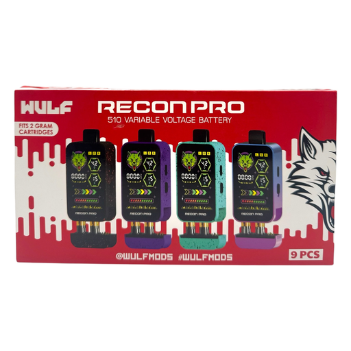 [Temp-HAM-005295] WULF RECON PRO 510 DUAL CARTRIDGE VAPORIZER BOX OF 9