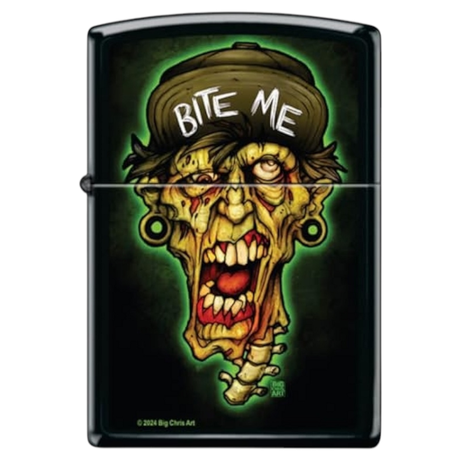 [Temp-HAM-005523] ZIPPO LIGHTER BIG CHRIS BITE ME DESIGN
