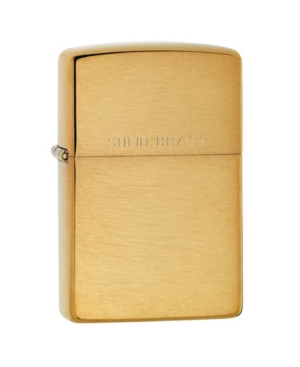 [Temp-HAM-005568] ZIPPO LIGHTER REG BRUSHED FINISH SOLID BRASS DESIGN