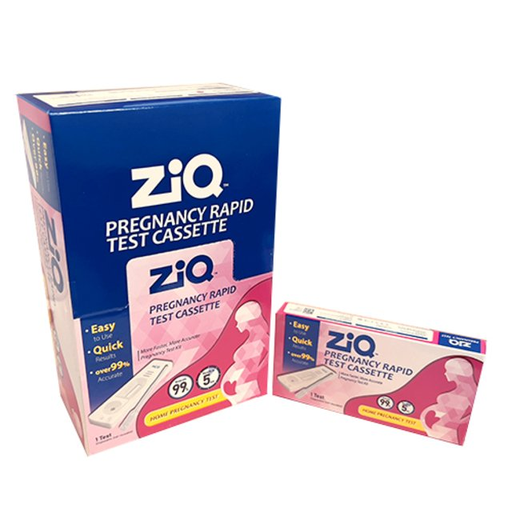 [Temp-HAM-005592] ZIQ PREGNANCY RAPID TEST CASSETTE KIT BOX OF 12