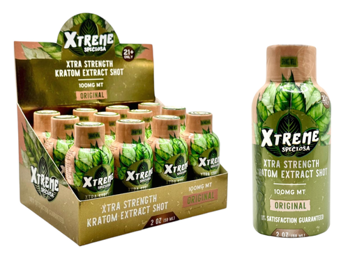 [XTRE-27357] XTREME SPECIOSA XTRA STRENGTH 100MG KRATOM EXTRACT SHOT 2OZ BOX OF 12