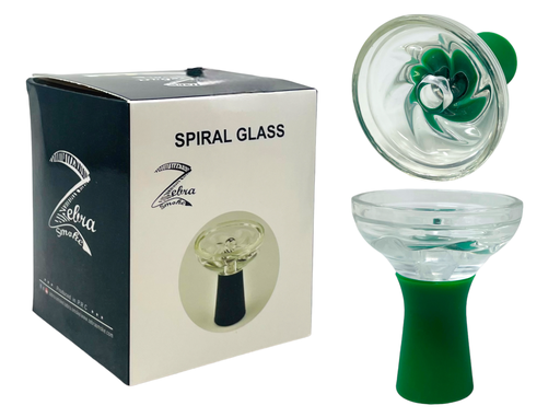[ZEBR-14831] ZEBRA SPIRAL GLASS BOWL ASSORTED COLORS