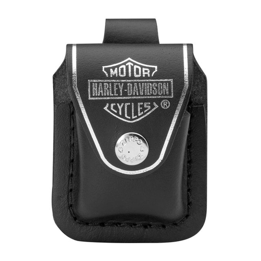 [ZIPP-26458] ZIPPO BLACK HARLEY DAVIDSON LOOP LEATHER LIGHTER POUCH