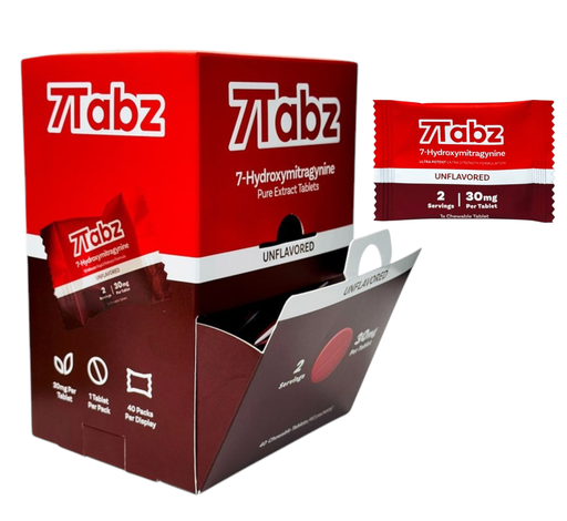 7TABZ 30MG 7-HYDROXY EXTRA STRENGTH KRATOM CAPSULES 1CT BOX OF 40