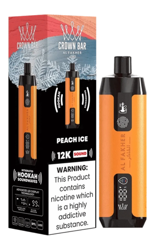 AL FAKHER CROWN BAR SOUND *TOUCH ACTIVATED* 5% DISPOSABLE 12000 PUFFS BOX OF 5
