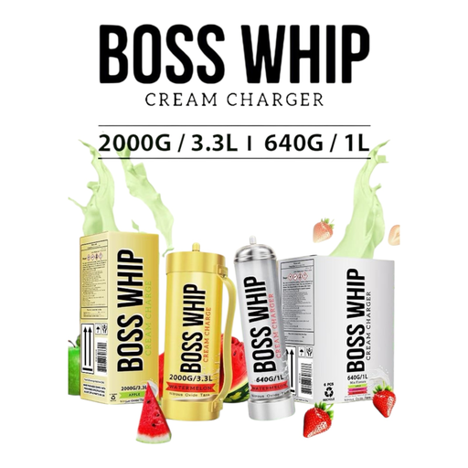 BOSS WHIP NITROUS OXIDE CREAM CHARGER 640G BOX OF 6