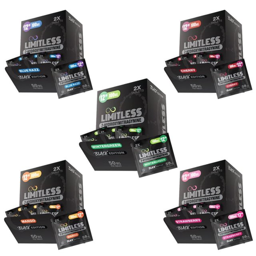 LIMITLESS BLACK EDITION 50MG 7-HYDROXY TABLETS 2CT BOX OF 40