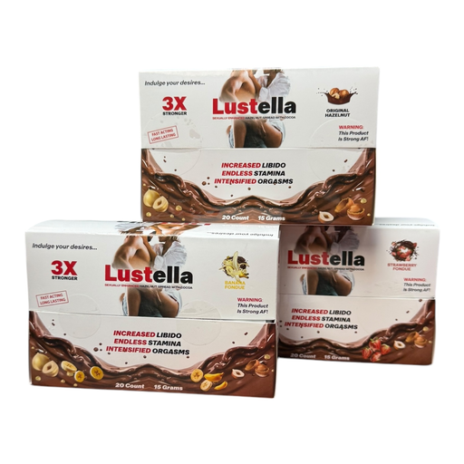 LUSTELLA SEXUALLY ENHANCED HAZELNUT COCOA 3X STRONGER 15G BOX OF 20