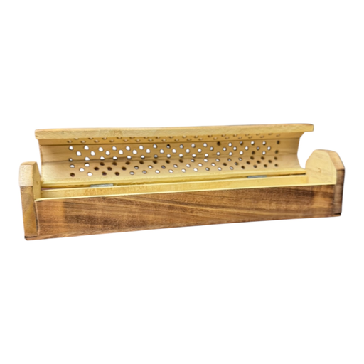 OCTAGON WOOD INCENSE HOLDER 1CT