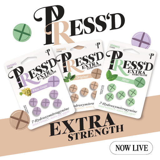 PRESS'D EXTRA STRENGTH 40MG 7-HYDROXY KRATOM BLISTER CAPSULES 5CT