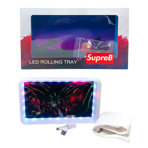 [ITM211020014695] SUPREB 7 COLOR LED ROLLING TRAY ASSORTED DESIGNS