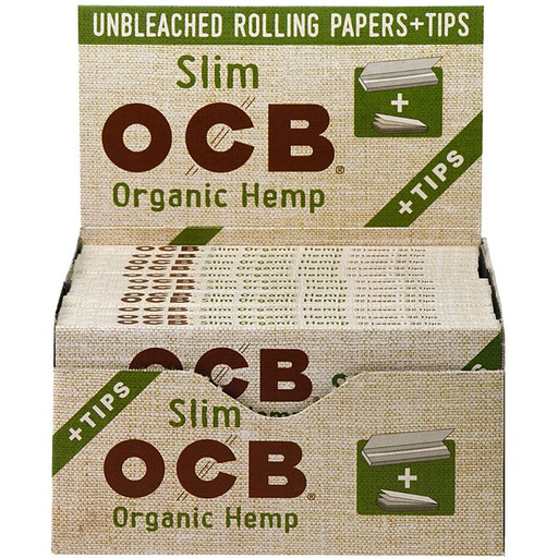 [ITM230620010179] OCB SLIM ORGANIC HEMP PAPERS + TIPS 24CT