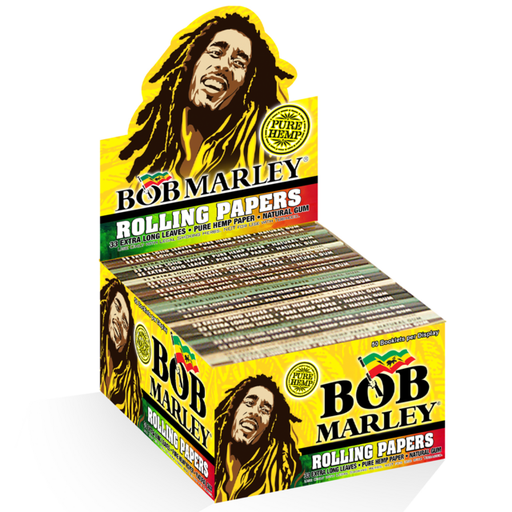 [ITM230620010254] BOB MARLEY EXTRA LONG LEAVES PURE HEMP ROLLING PAPER 33CT BOX OF 50