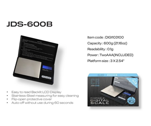 [ITM230620010362] CR JDS-600B PORTABLE DIGITAL SCALE 600G X0.1G