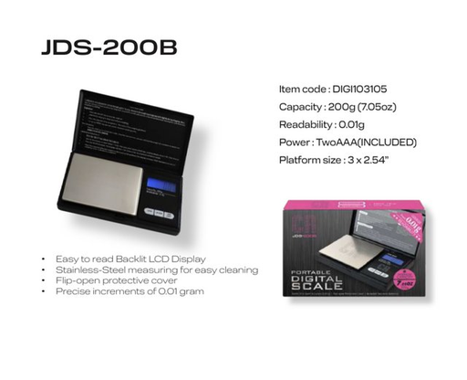 [ITM230620010363] CR JDS-200B PORTABLE DIGITAL SCALE 200G X 0.01G