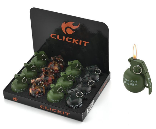 [ITM23062068926892] GRENADE FLAME W/ SOUND GH-6666 BOX OF 12