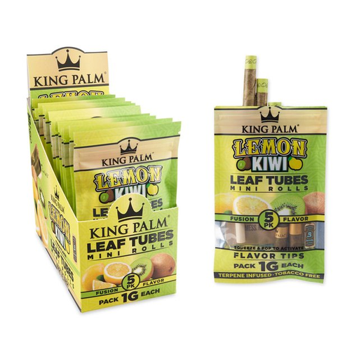 [KING-26833] KING PALM LEAF TUBES MINI ROLLS FUSION LEMON KIWI 5CT BOX OF 15