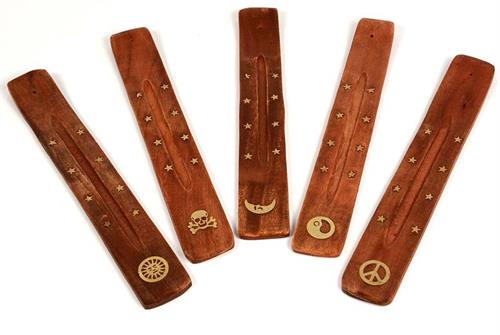 [R-3] WOOD INCENSE HOLDER 12CT