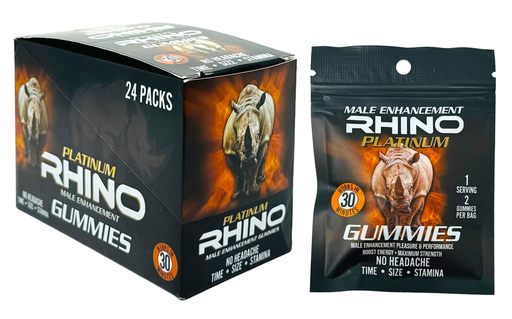 [RHIN-21154] RHINO PLATINUM MALE ENHANCEMENT GUMMIES 2CT BOX OF 24