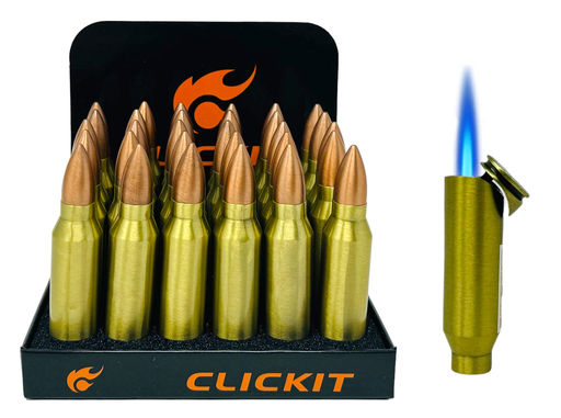 [SABR-09050] CLICKIT SINGLE BULLET TORCH LIGHTER #GH-5006 BOX OF 30