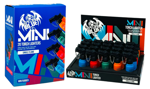 [SPEC-22786] SPECIAL BLUE MINI RUBBER TORCH LIGHTER #LT176M BOX OF 20