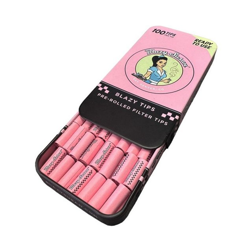 [BLAZ-18672] BLAZY SUSAN PINK FILTER TIPS 100CT TIN BOX OF 12