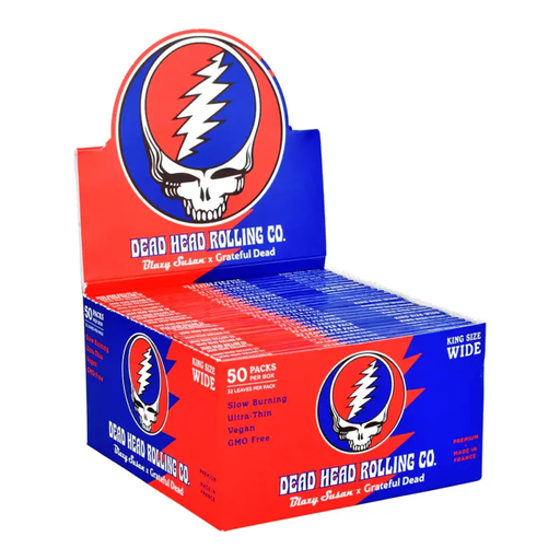 [BLAZ-20044] BLAZY SUSAN X GRATEFUL DEAD KING SIZE WIDE DEAD HEAD ROLLING PAPERS BOX OF 50