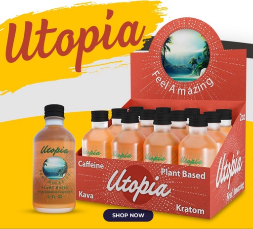 [BOTA-26212] UTOPIA FEEL AMAZING KAVA KRATOM SHOTS BOX OF 12