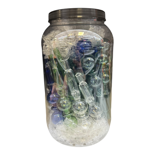 [Temp-HAM-000620] 5" TWO HEAD GLASS OIL BURNER 30CT JAR #COD-888