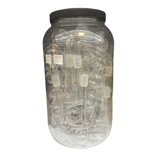 [Temp-HAM-000625] 6" GLASS CURVED OIL BURNER 45CT JAR #COD-800