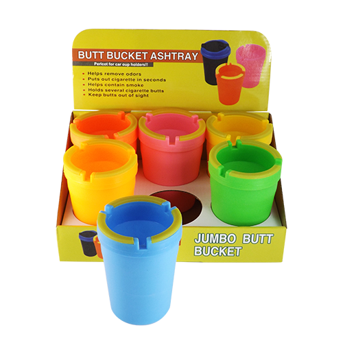 [BUTT-22649] BUTT BUCKET NEON GLOW IN THE DARK CAR ASHTRAY #30495 BOX OF 6