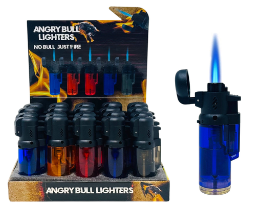 [Temp-HAM-000895] ANGRY BULL MINI TOP HAT STRAIGHT TORCH LIGHTERS BOX OF 20