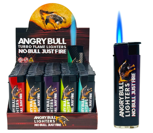 [Temp-HAM-000896] ANGRY BULL TURBO FLAME TORCH LIGHTERS BOX OF 50