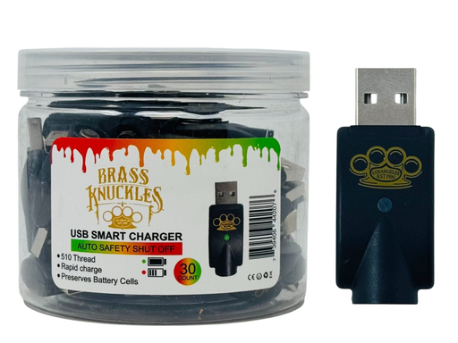 [Temp-HAM-001203] BRASS KNUCKLES USB SMART CHARGER 30CT JAR