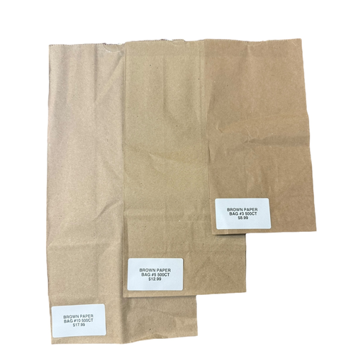 [Temp-HAM-001215] BROWN PAPER BAG #3 500CT