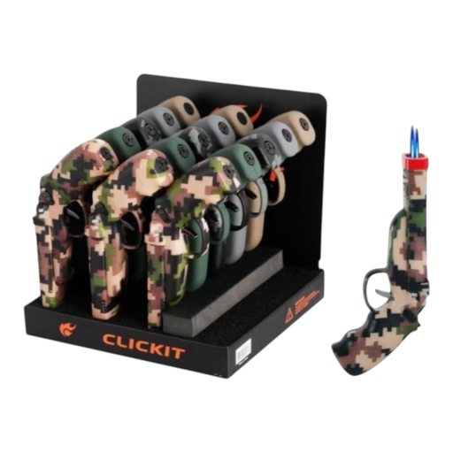 [Temp-HAM-001410] CLICKIT REVOLVER DOUBLE TORCH LIGHTER #GH-4848 BOX OF 20