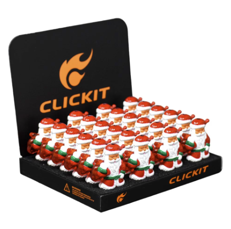 [Temp-HAM-001413] CLICKIT SANTA CLAUS LIGHTER GH-9300 BOX OF 24