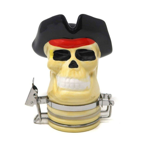[Temp-HAM-001469] CONTAINED ART PORCELAIN JAR PIRATE SKULL 100ML