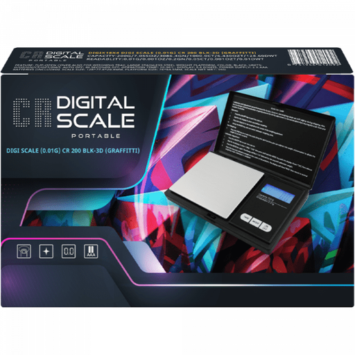 [Temp-HAM-001501] CR 200 BLK-3D GRAFFITTI PORTABLE DIGITAL SCALE 200G X 0.01G